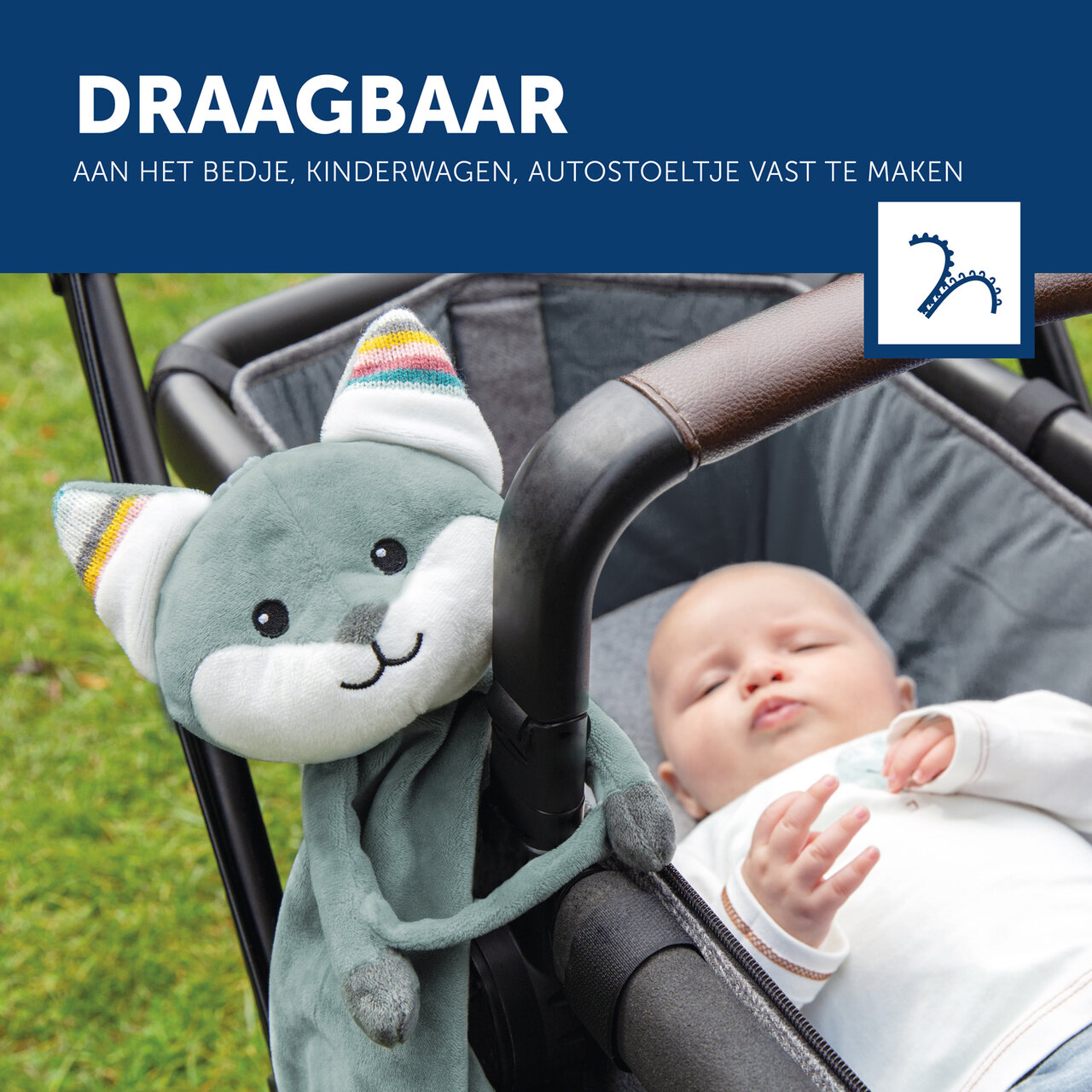 Knuffeldoekje Zazu Heartbeat Vos Felix met naam