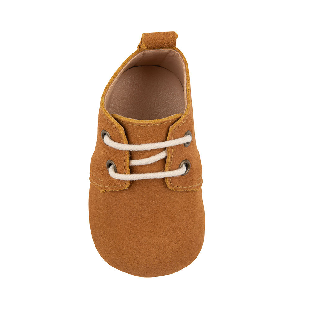 Babyslofjes Baby Dutch Veterschoentjes Cognac 3-6 maand