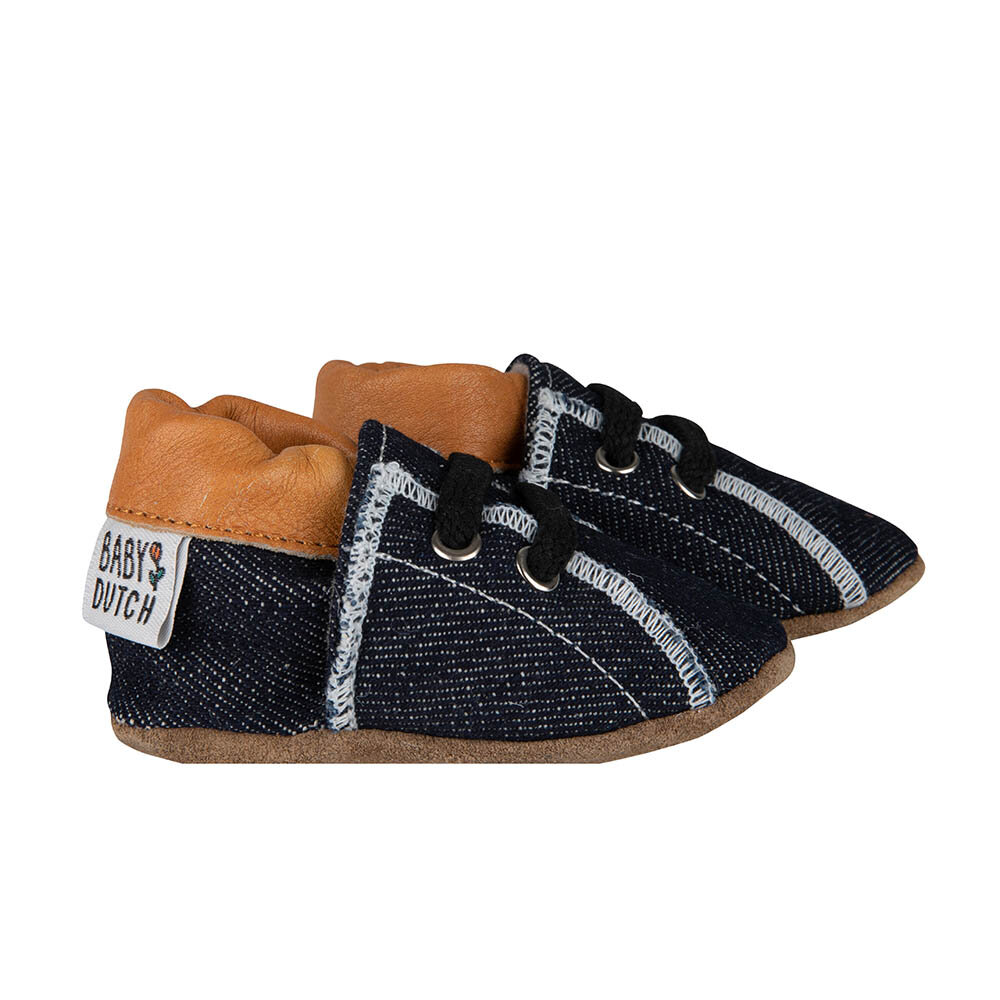 Babyslofjes Baby Dutch Denim Cognac 3-6 maand