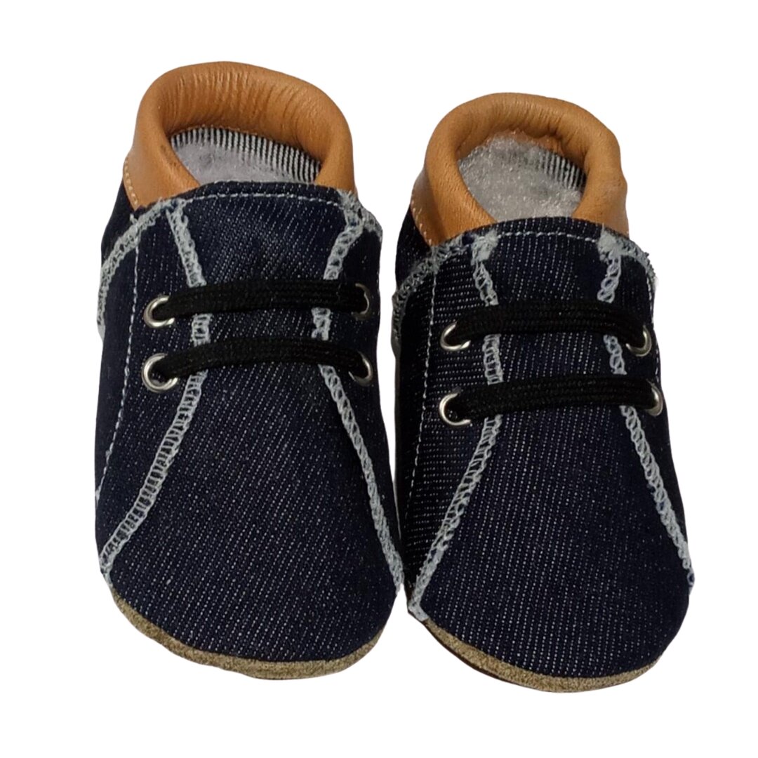 Babyslofjes Baby Dutch Denim Cognac 3-6 maand