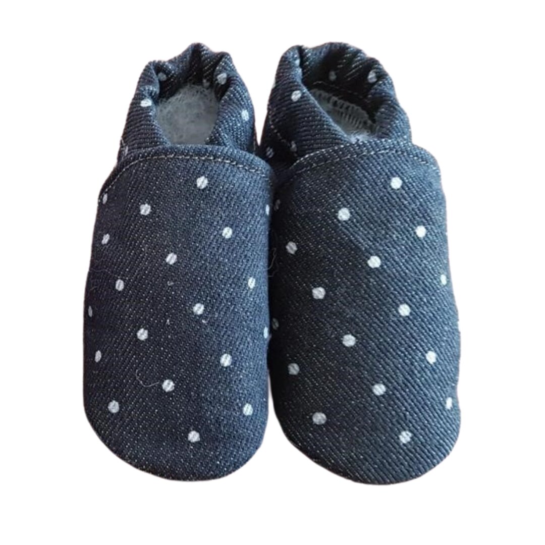 Babyslofjes Baby Dutch Denim Stippen 3-6 maand