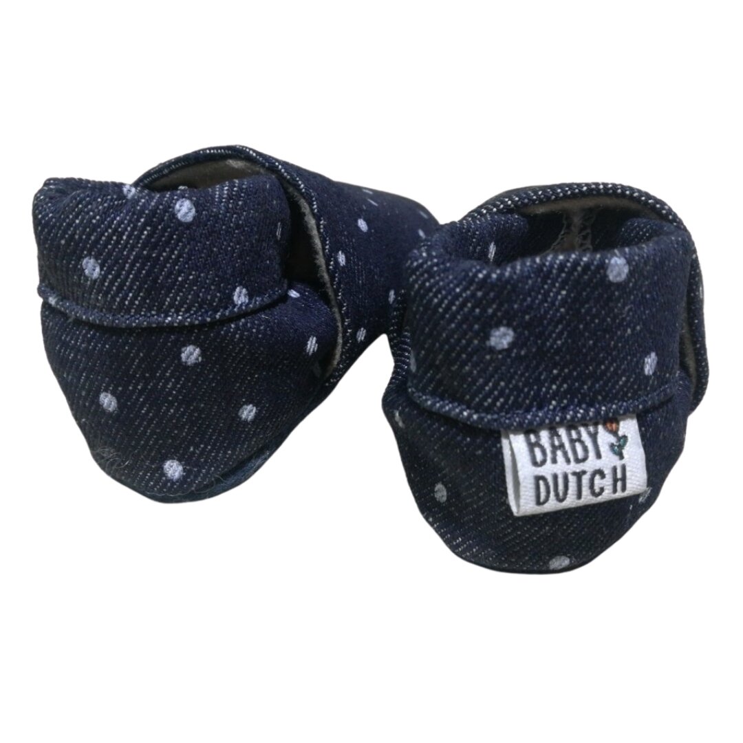 Babyslofjes Baby Dutch Denim Stippen 3-6 maand