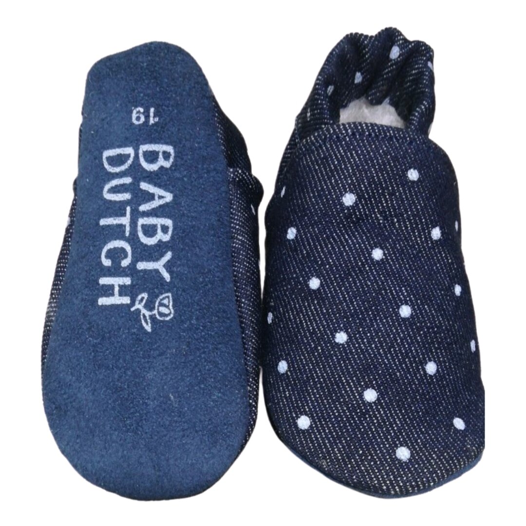 Babyslofjes Baby Dutch Denim Stippen 3-6 maand