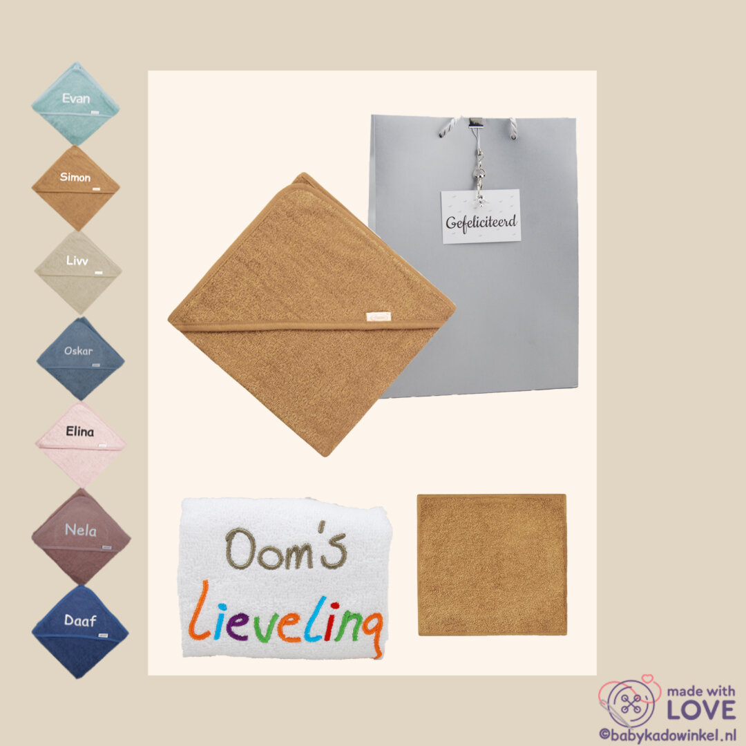 Slab Oom babycadeau met badcape
