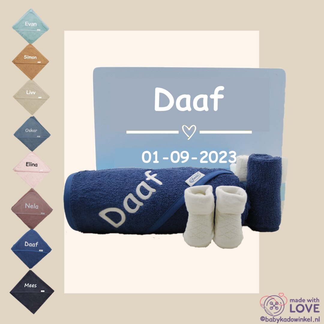 Babycadeaubox blue Kraamcadeau met naam