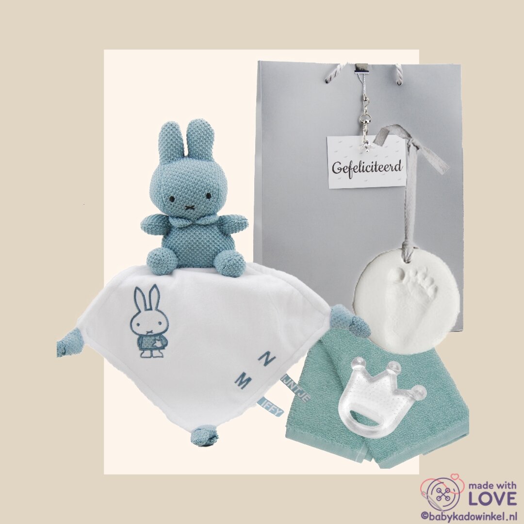 Knuffeldoekje Nijntje stonegreen Babycadeau