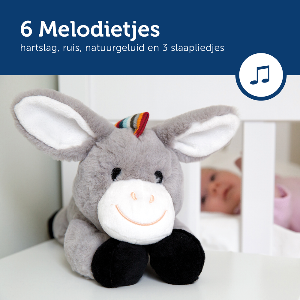 Knuffel Zazu Heartbeat Don Ezeltje 6 melodietjes