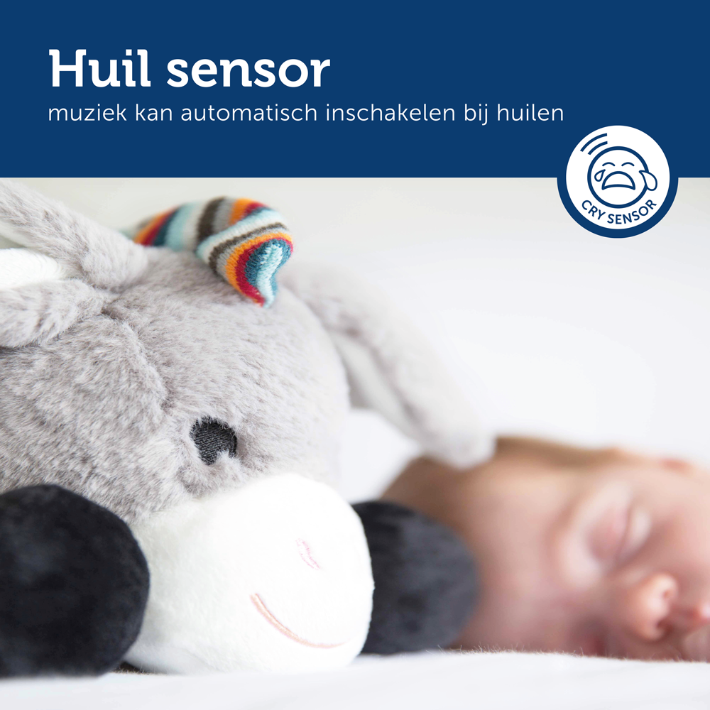 Knuffel Zazu Heartbeat Don Ezeltje huil sensor