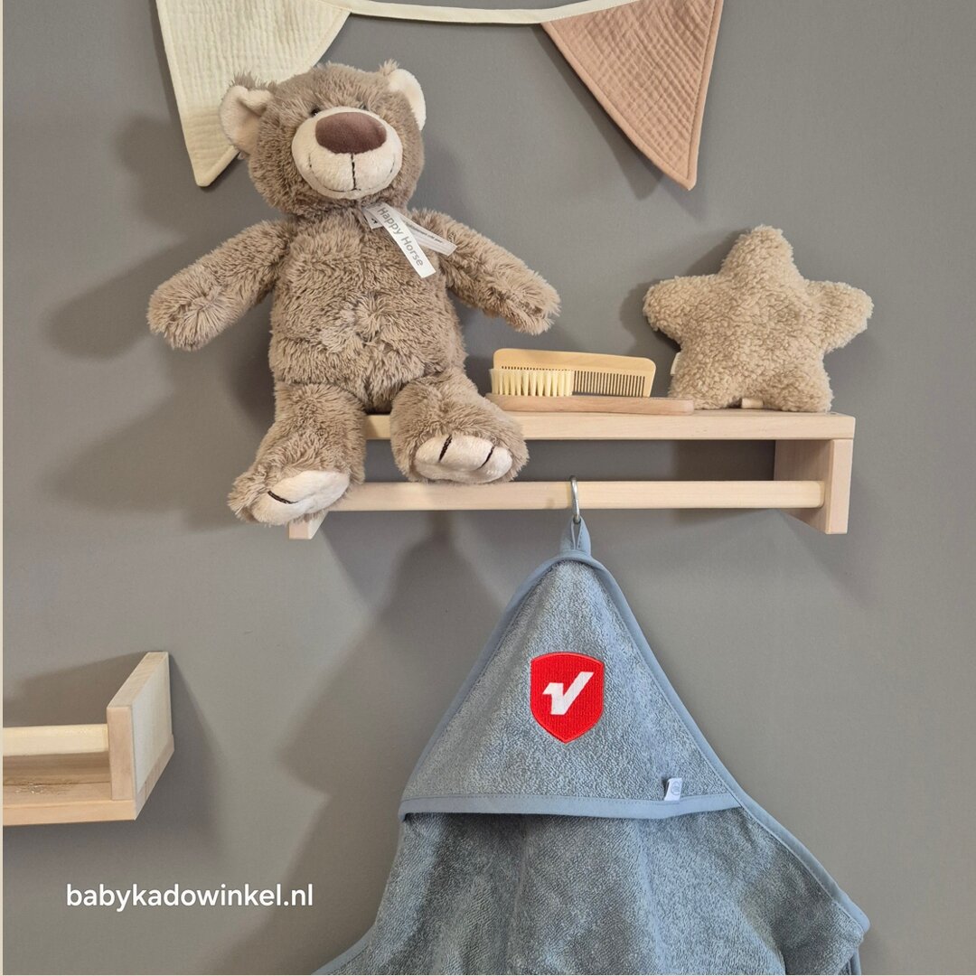 Voorbeeld badcape met logo MYGUARD