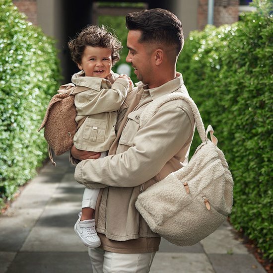 Jollein Babycadeauset Luiertas Rugzak Boucle - Naturel