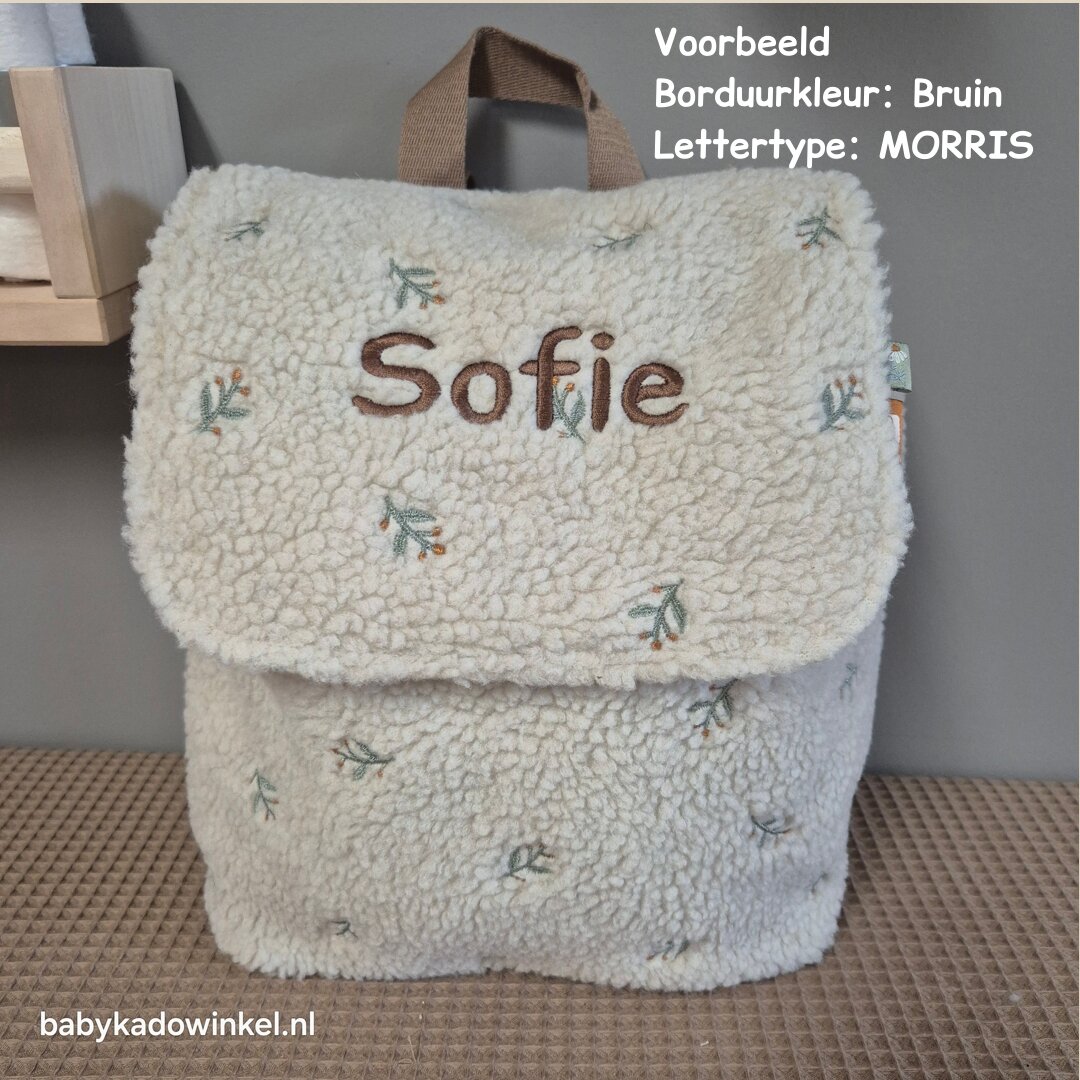 Rugtas Babycadeauset Jollein Teddy Lovely met naam