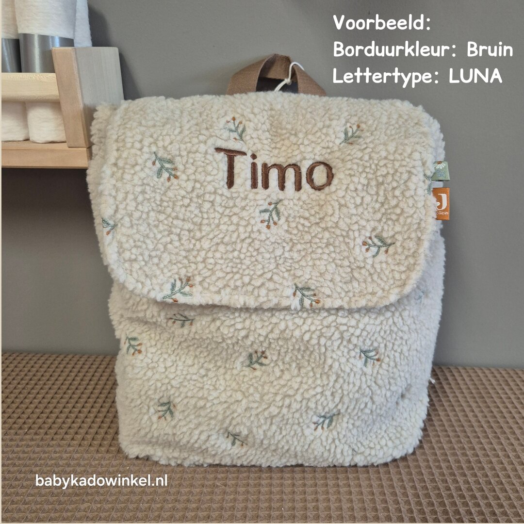 Rugtas Babycadeauset Jollein Teddy Lovely met naam