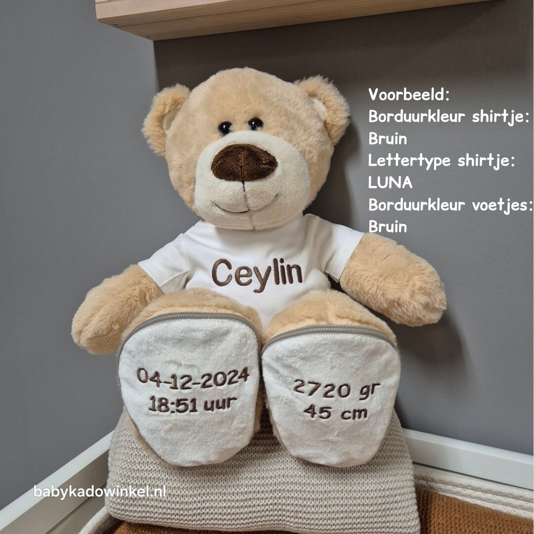 Voorbeeld Knuffel Beer Boris voor Ceylin