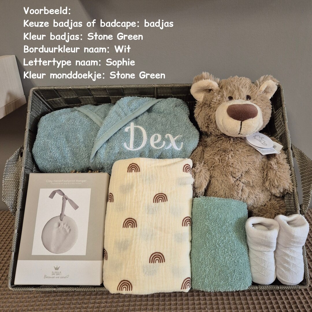 Voorbeeld Babymand XXL Kraamcadeau met naam Dex