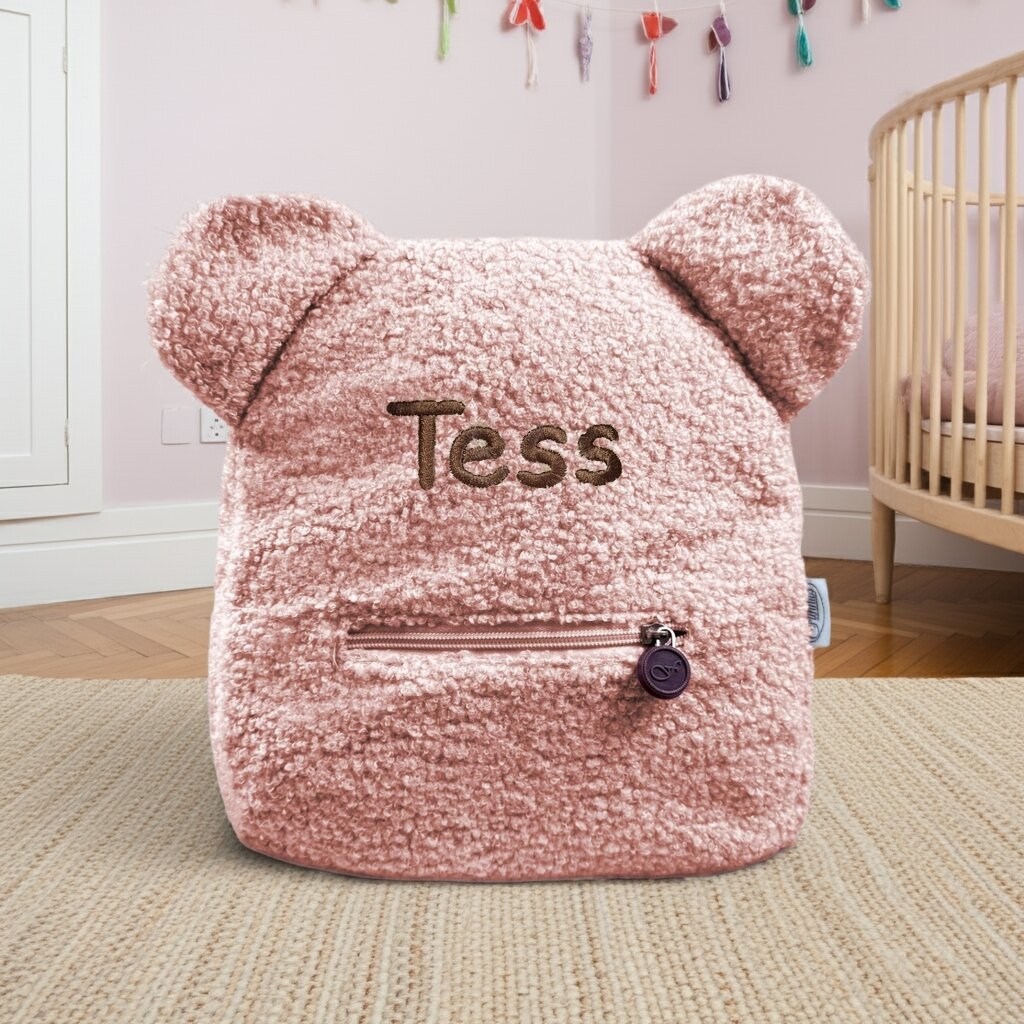 Rugtas Teddy Pink met naam