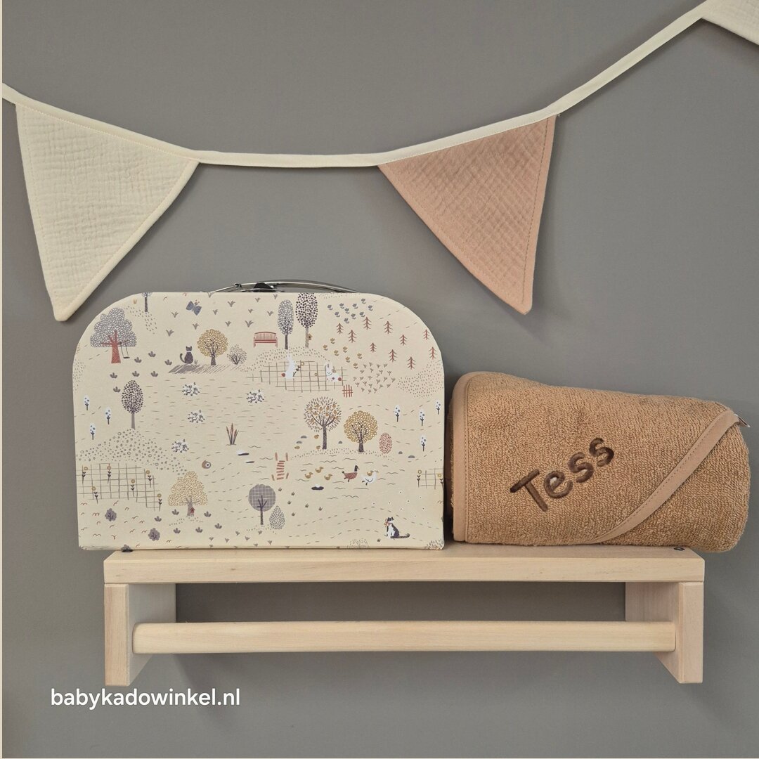 Koffertje Jollein Tiny Park met badcape of badjas
