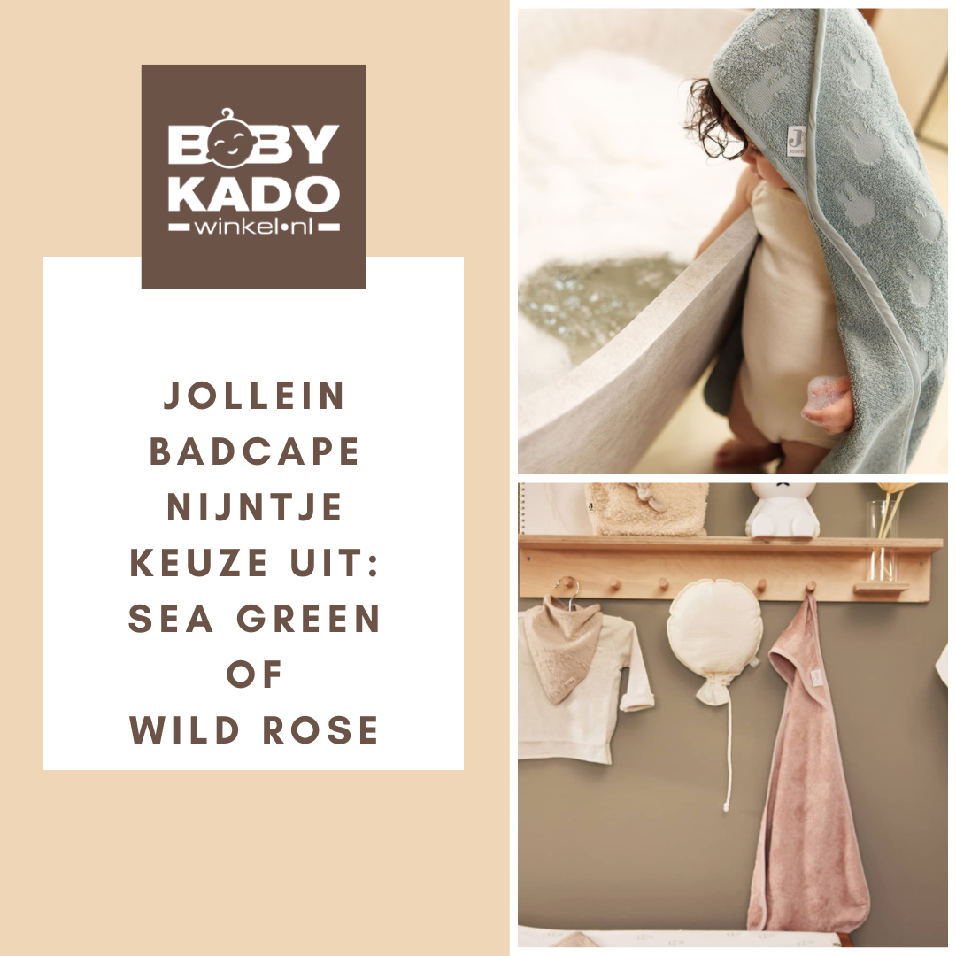 Jollen Badcape, keuze uit Sea Green of Wild Rose
