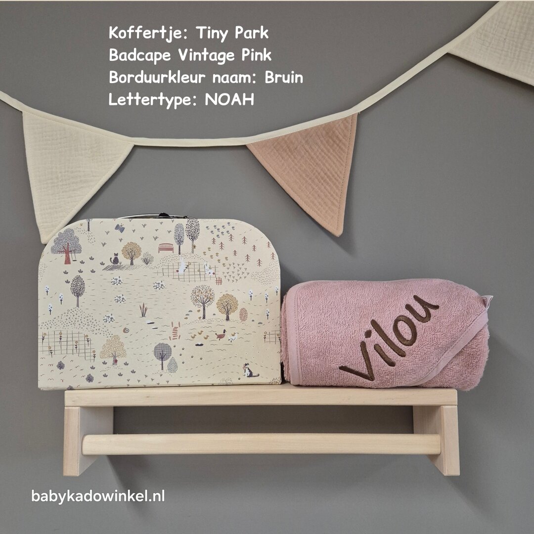 Koffertje Tiny Park met badcape Vilou