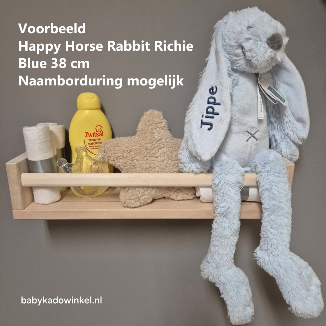 Knuffel Rabbit Richie met naam Blue Jippe