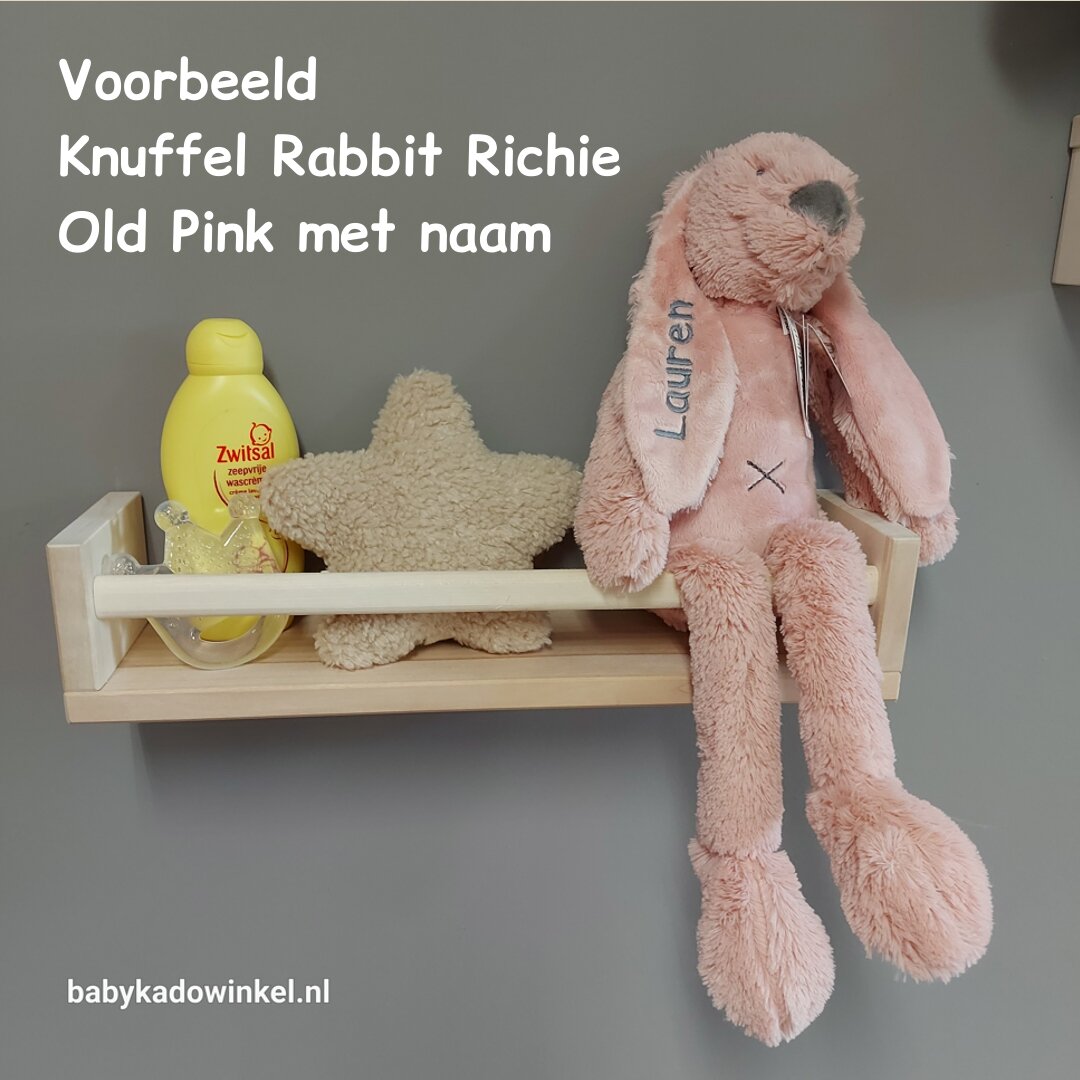 Knuffel Rabbit Richie met naam Vintage Pink Lauren