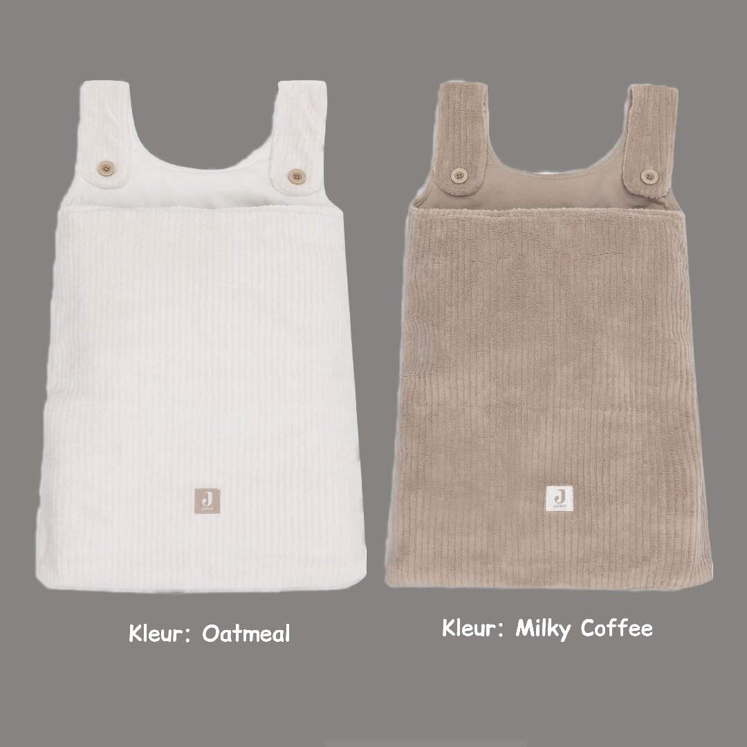 Boxopbergzak Jollein Cloudy Rib Oatmeal en Milky Coffee