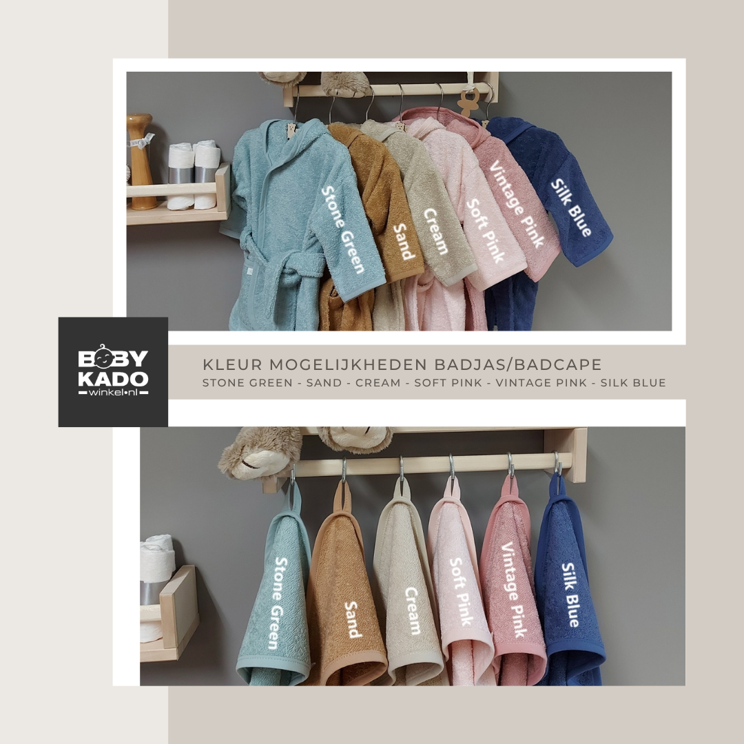 Kleur mogelijkheden Badcape of Badjas
