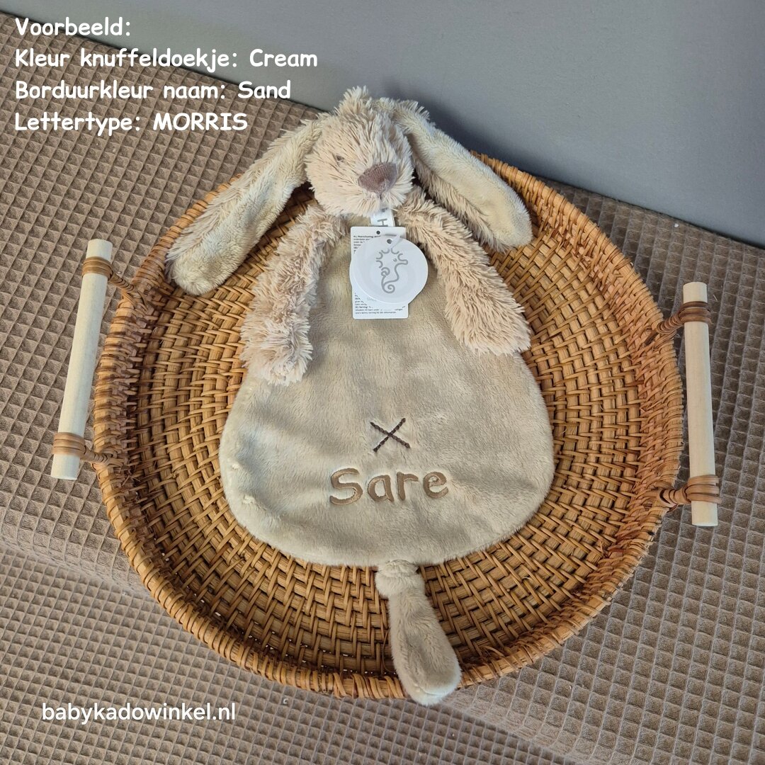 Knuffeldoekje Rabbit Richie Cream Sare