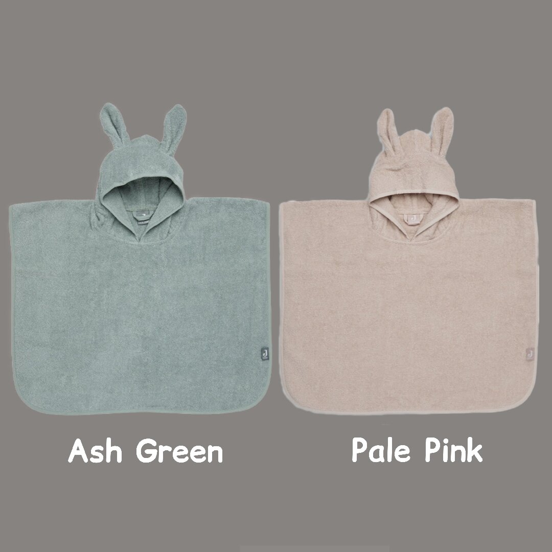 Jollein Badponcho Ash Green en Pale Pink