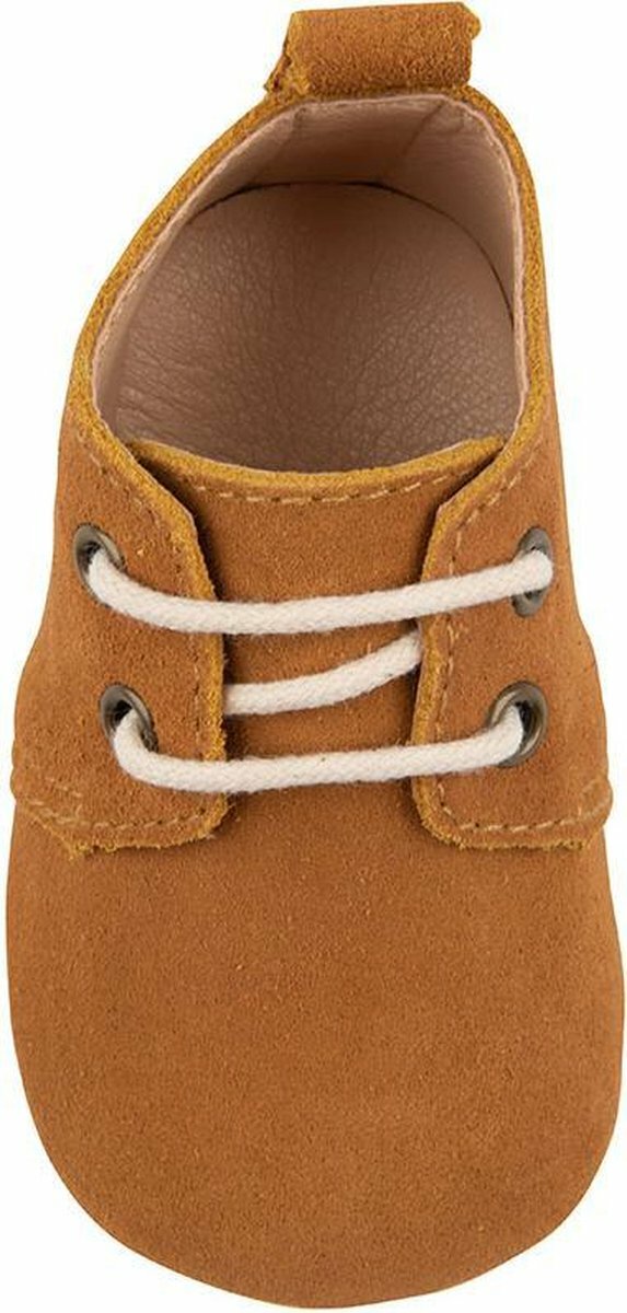 Baby Dutch veterschoentjes Cognac Suede XS