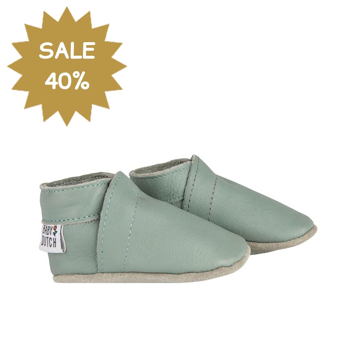 Baby Dutch babyslofjes Stone Green XS