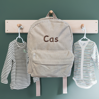 Rugtas Run Around rib Cream met naam