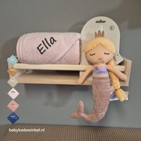 Jollein knuffelpop Zeemeermin Ella met badcape of badjasje