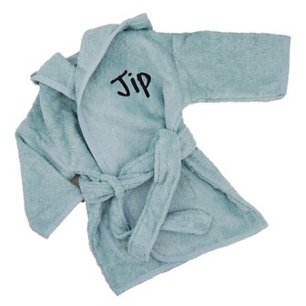 Badjasje stonegreen met naam