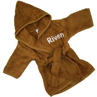 badjasje brown clay met naam