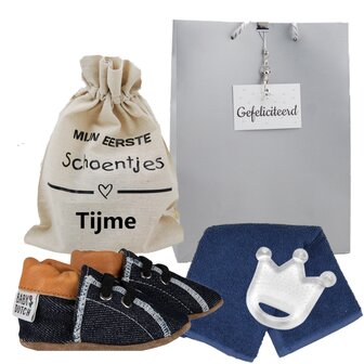 Babyslofjes Baby Dutch Denim Cognac