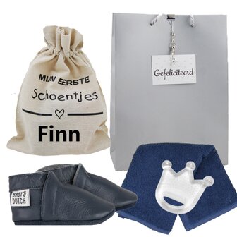 Babyslofjes Baby Dutch Effen Blauw