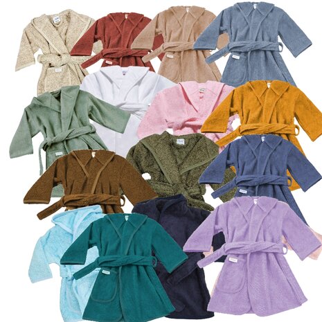 Overzicht kleuren badjasjes