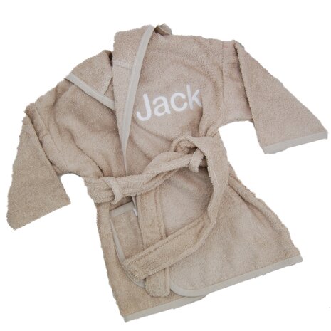 Badjasje cream met naam