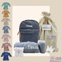 Rugtas Babycadeauset Grey met naam