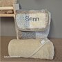 Rugtas Babycadeauset Jollein Check Boucle met naam