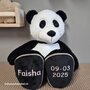 Knuffel Beer Panda met naam en datum