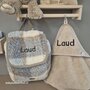 Rugtas Babycadeauset Jollein Check Boucle met naam