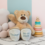 Knuffel Beer Boris 45 cm met naam en datum