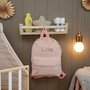 Rugzak rib Pink met naam