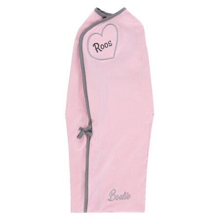Inbakerdoek babyroze met naam