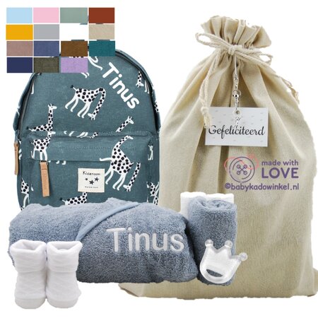 Rugtas Kidzroom Grey met naam