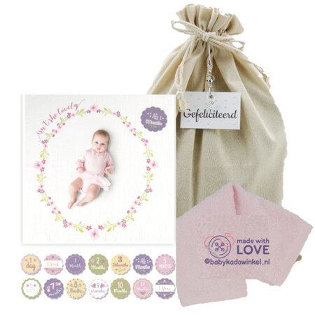 Lulujo Baby's First Year Swaddle & Cards - Isn't she lovely