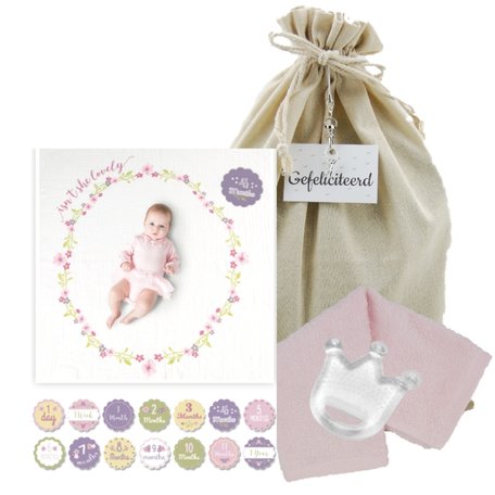 Lulujo Baby's First Year Swaddle & Cards - Isn't she lovely