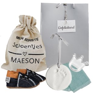 Babyslofjes Baby Dutch Denim Cognac 3-6 maand Babyslofjes Baby Dutch Denim Cognac 3-6 maand
