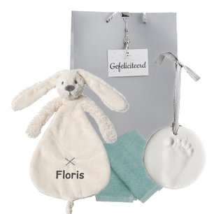Knuffeldoekje rabbit richie ivory met naam Knuffeldoekje rabbit richie ivory met naam